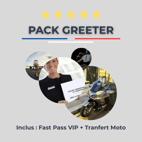 Pack VIP Roissy CDG (Moto + Greeter)